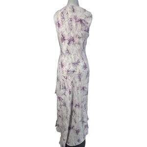1990s Fairy Core Floral Chiffon Silk Maxi Dress